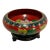 Vintage Chinese Cloisonné Enamel Bowl With Floral Vase Motif With Stand For Sale