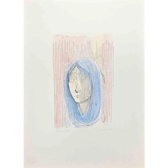 Modern Eliano Fantuzzi, Mysterious Woman, Etching and Aquatint, 1970s For Sale - Image 3 of 3
