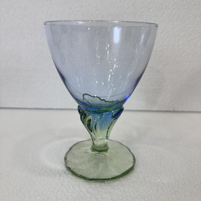 Postmodern Bahia Glass Set in Blown Glass by Bormioli Rocco, Italy, 1980s, Set of 8 For Sale - Image 11 of 18