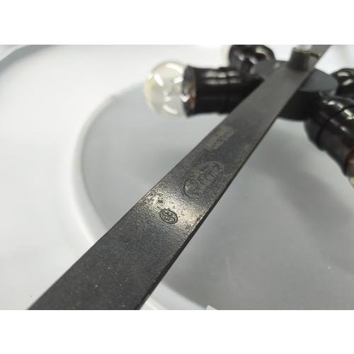 Bauhaus UFO Pendant Light in Chrome and Glass from Drupol, 1940s For Sale - Image 6 of 13