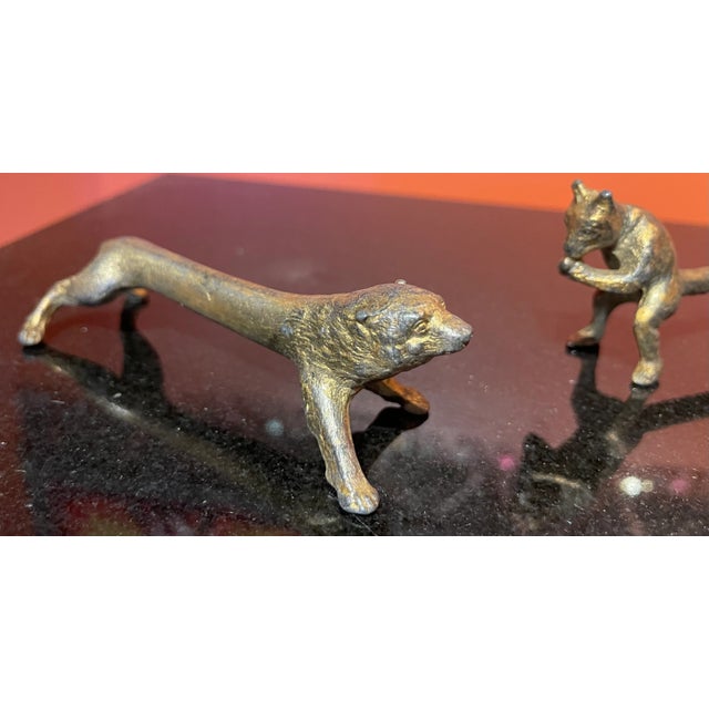 Metal Set of 6 Animalia French Bronzed Knife Rests For Sale - Image 7 of 7