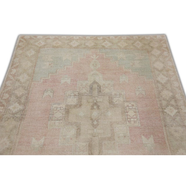 Turkish Vintage Handmade Oriental Rug 4'5" X 5'8" For Sale - Image 4 of 6