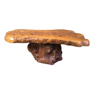 Freeform Coffee Table in Elm, 1970s For Sale