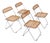 Plia Chairs by Giancarlo Piretti for Anonima Castelli, 1960s, Set of 4 For Sale