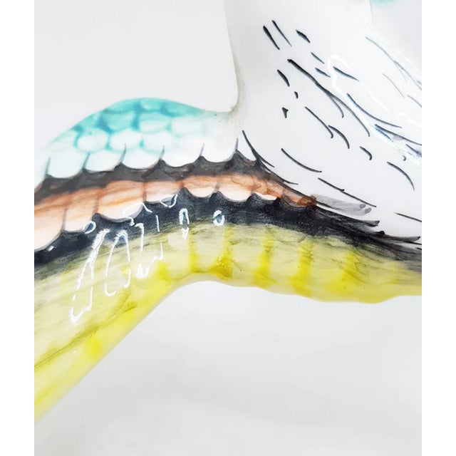 Large Ceramic Majolica Wall Bird For Sale - Image 9 of 14