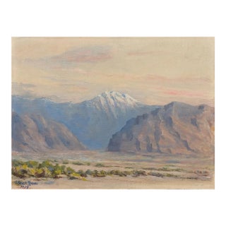 1939 Desert Landscape Modern Oil Painting For Sale