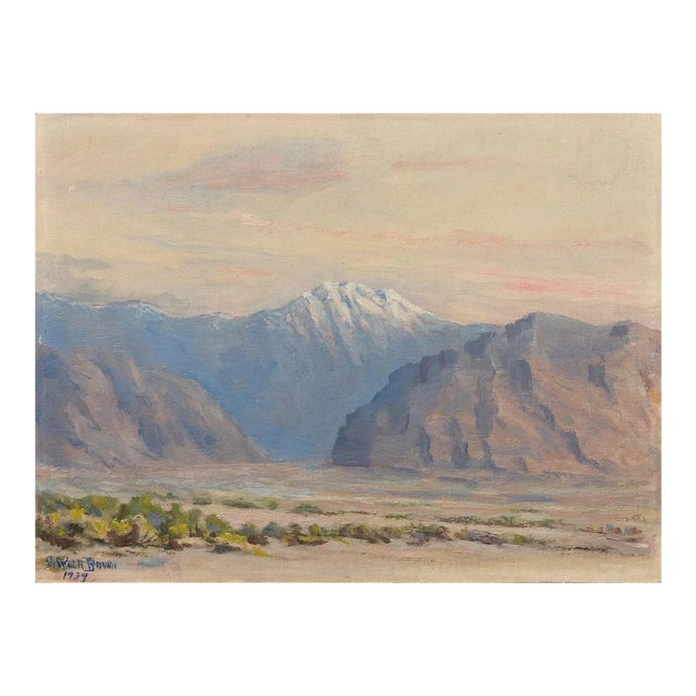 1939 Desert Landscape Modern Oil Painting For Sale