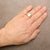 Early 21st Century Sterling Silver Diamond Accent Geometric Band Ring - Size 7 For Sale - Image 5 of 6