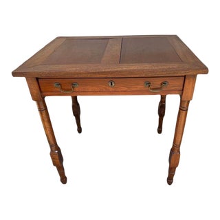 Late 20th Century Sheraton Style Wooden Work Table For Sale