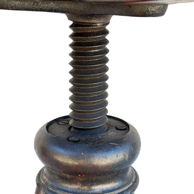 Late 19th Century Victorian Vienna Bent Oak & Cane Low Piano Stool Attributed to Thonet No. 01 For Sale In Los Angeles - Image 6 of 9