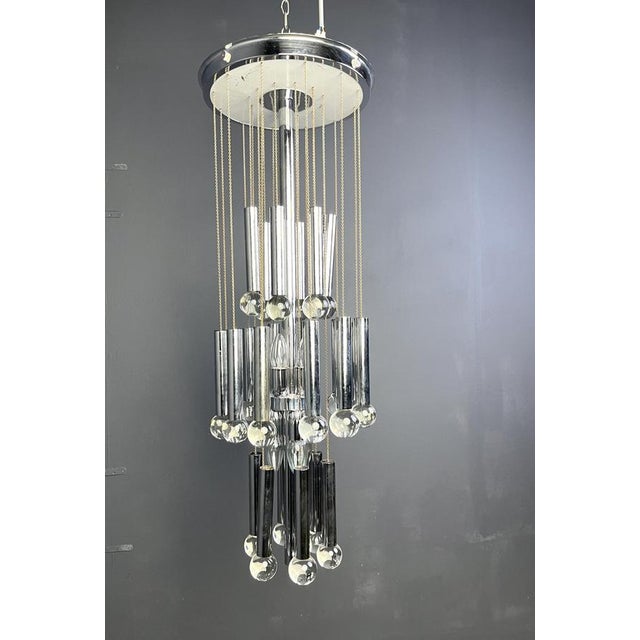 Vintage Chandelier from Gaetano Sciolari, 1970s For Sale - Image 3 of 13