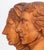 English Walnut Carved Double Relief Portrait Wall Plaque, depicting George IV and Queen Caroline busts, surrounded by high...