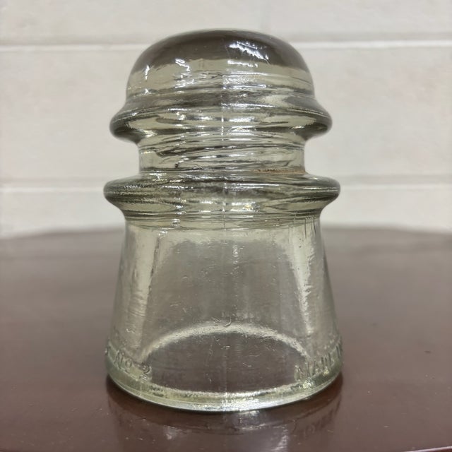 Early 20th Century Antique Armstrong No 2 Clear Glass Insulator For Sale - Image 5 of 8