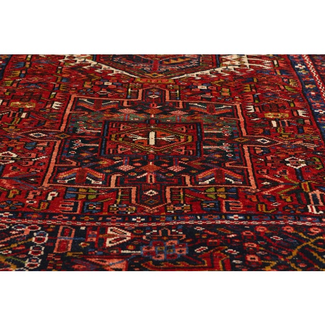 Mid 20th Century Vintage Persian Karaja Heriz Rug, 04'07 X 06'04 For Sale - Image 5 of 10