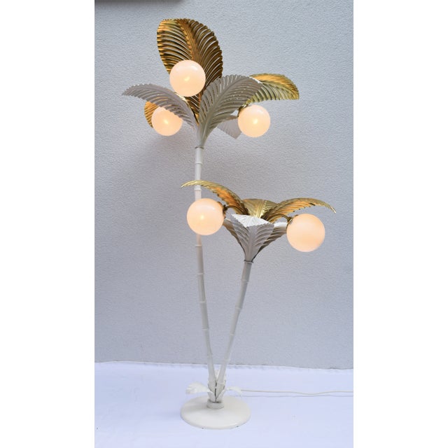 Italian Palm Floor Lamp by Sergio Terzani, 1970s For Sale - Image 4 of 10