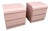 Postmodern Pink Gloss Laminate Waterfall Nightstands - A Pair For Sale