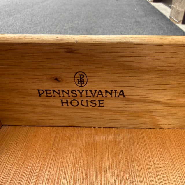 Vintage Pennsylvania House Chippendale Solid Oak 8 Drawer Double Dresser For Sale - Image 13 of 18