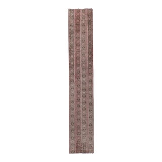 1960s Traditional Turkish Hand Knotted Vintage Long Runner Rug - Stair Carpet For Sale