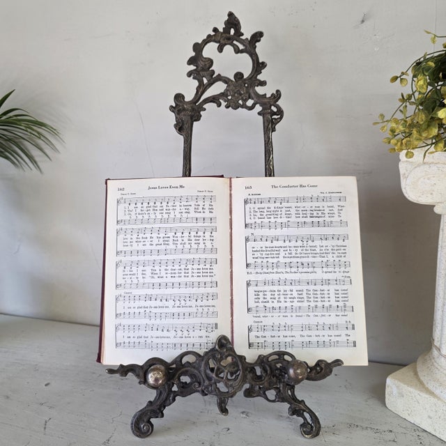 1940s Silver Easel Display Art Picture Holder for Ornate Rococo Revival Shelf Styling For Sale - Image 11 of 11