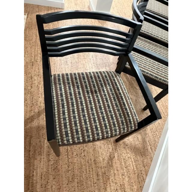 Set of 4 ebonized Joe and Linda Ricchio chairs upholstered with Knoll Textile. 1990 I have always loved Knoll furniture!...