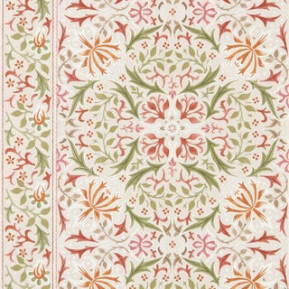 Morris & Co. Walthamstow Wallpaper in Rose/Nettle For Sale
