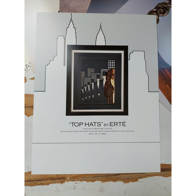 Art Deco 1980s Erte Sculpture Gallery Flyer Series - Set of 7 For Sale - Image 3 of 9
