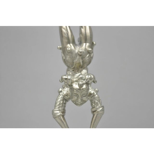 Vintage Royal Order of Jesters Figural Pewter Metal Award Goblet Chalice For Sale - Image 4 of 17