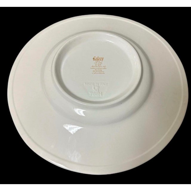 GALAXY by VARM CERAMICA, Italy, 18k gold accent, deep round platter 16" by 2" Excellent condition lightly used no damages...