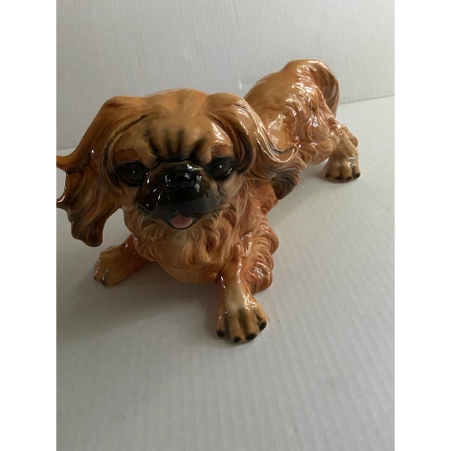 Ceramic Mid 20th Century Large Goebel Pekingese Dog Figurine, West Germany For Sale - Image 7 of 11