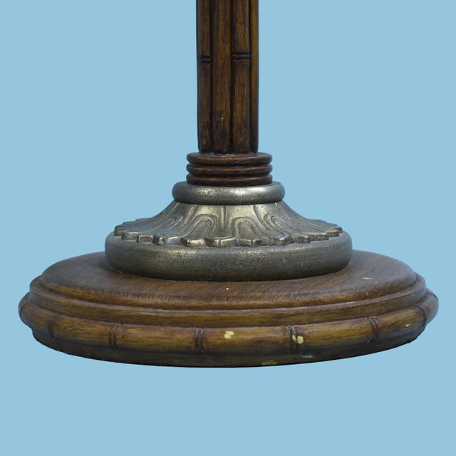 Pair of 1980s Faux Bamboo Adjustable Pharmacy Lamps For Sale - Image 4 of 4