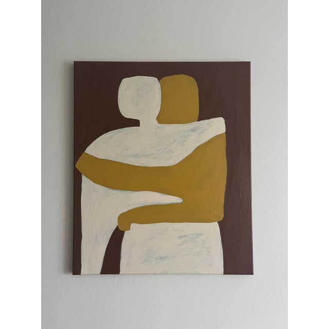 Bodasca, Couple Can I Hold You Ochre-Beige Version, 2026, Acrylic and Canvas For Sale - Image 12 of 12