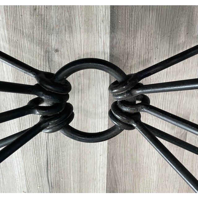1980s 5-Piece Giacometti Style Brutalist Iron Table Suite - Set of 5 For Sale - Image 13 of 18