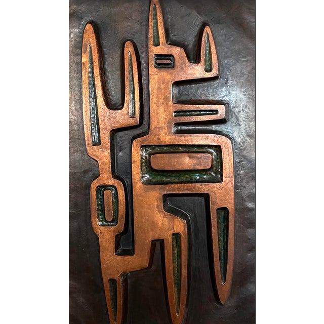 Vintage Enamel & Copper Decorative Wall Art For Sale - Image 3 of 8
