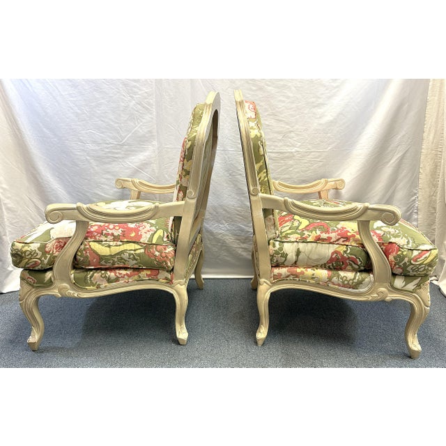 Late 20th Century Classic French Bergère Chairs - A Pair For Sale - Image 12 of 18