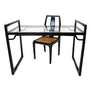 Asian Modern Desk and Chair in the Style of Po Wah Hong Kong For Sale