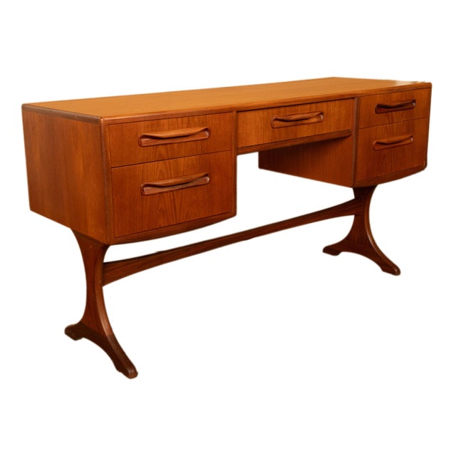 Original Mid Century Modern Danish Style Teak G Plan Furniture "Fresco" Desk Vanity by v. B. Wilkins, 1966 For Sale - Image 15 of 16