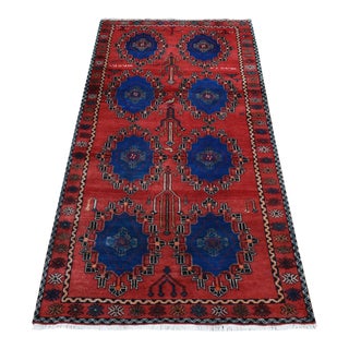 1960s Red Vintage Persian Rug For Sale