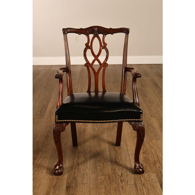 Kindel Chippendale Style Set of Six Mahogany Dining Chairs For Sale - Image 17 of 18