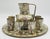Mexican 1960s Mexican Brass and Abalone Shell Pitcher Set With Tray and Eight Cups - 10 pcs For Sale - Image 3 of 18
