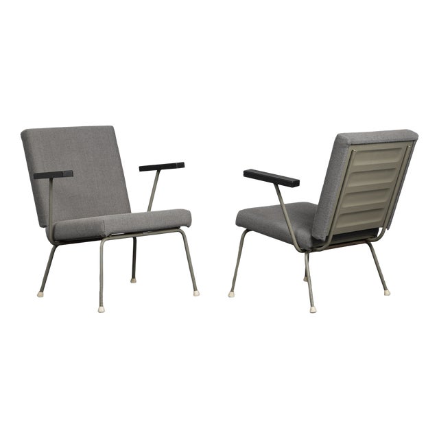 Model 1401 Armchairs by Wim Rietveld for Gispen, Netherlands, 1950s, Set of 2 For Sale