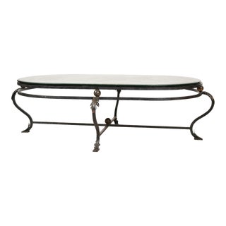 Formations Wrought Iron & Antique Mirrored Glass Coffee Table For Sale