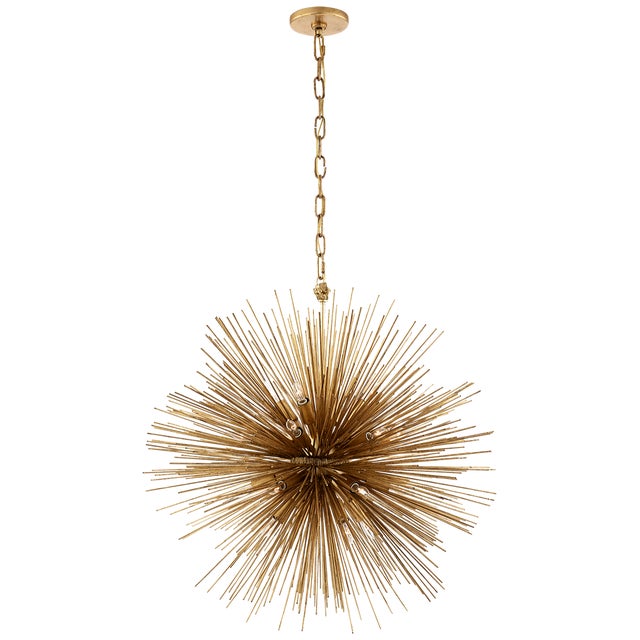 Strada Medium Round Chandelier in Gild Designer: Kelly Wearstler Fixture Height: 28.25" Canopy: 4.75" Round Mounting:...