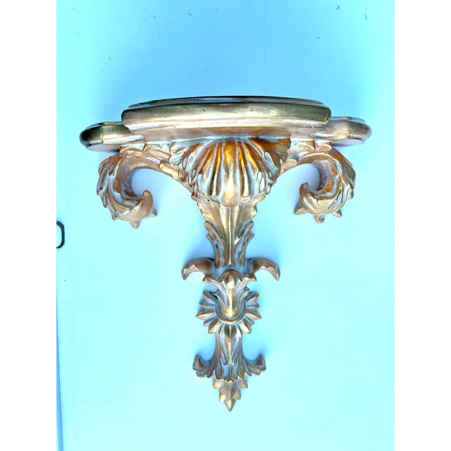 1990s Italian Louis XVI Style Corbel Sconce Wall Console Shelf For Sale - Image 4 of 5