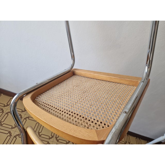 Tan Bauhaus Vienna Straw Chair, 1970s For Sale - Image 8 of 18