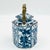 Blue Vintage Blue and White Chinoiserie Hexagon Teapot With Bronze Handle For Sale - Image 8 of 15