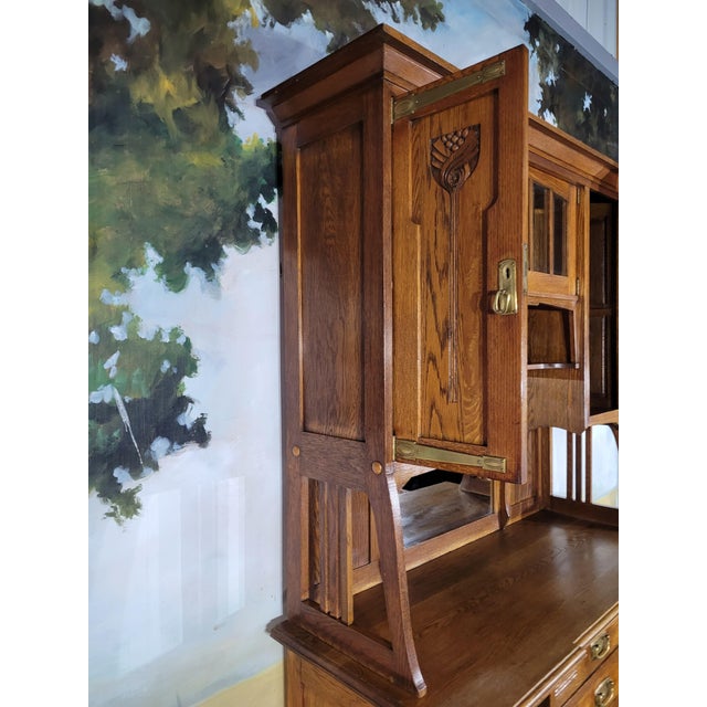 Wood Art Nouveau Two-Part Cupboard, 1920s For Sale - Image 7 of 13