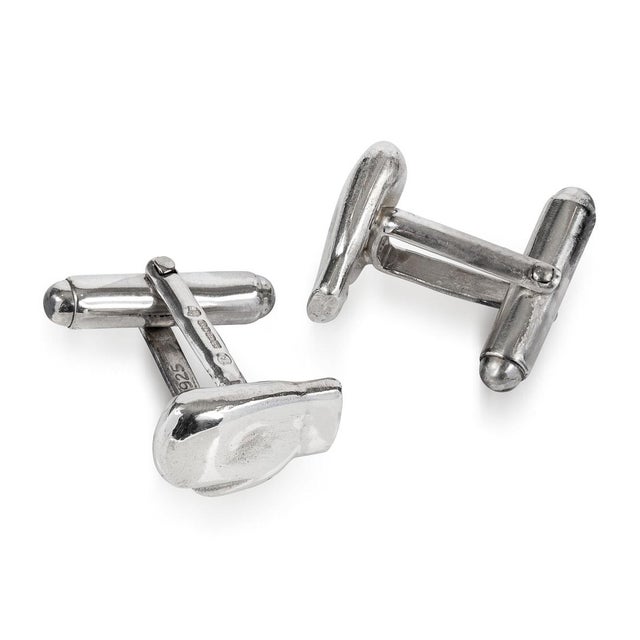 Silver Boxing Glove Cufflinks from Pushkin Alexander, Set of 2 For Sale - Image 4 of 4
