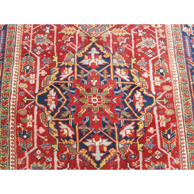 Early 20th Century Antique Persian Heriz Rug-3"7" X 5' For Sale - Image 5 of 9