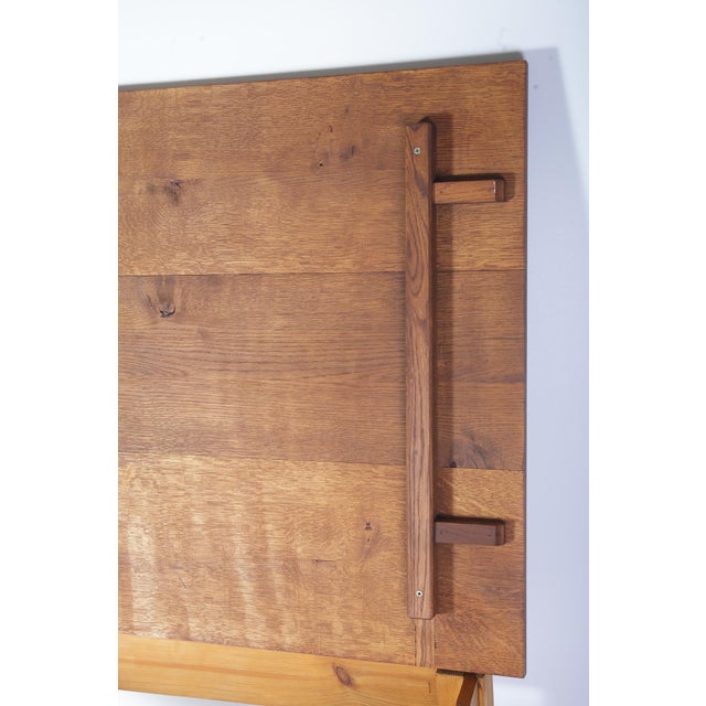 Folk Art Table and Chairs in Oak and Spruce Wood, 1920s, Set of 5 For Sale - Image 9 of 18