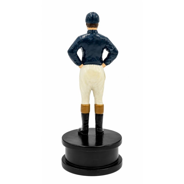 Equestrian Blue Standing Jockey Bottle Opener Barware For Sale - Image 4 of 11